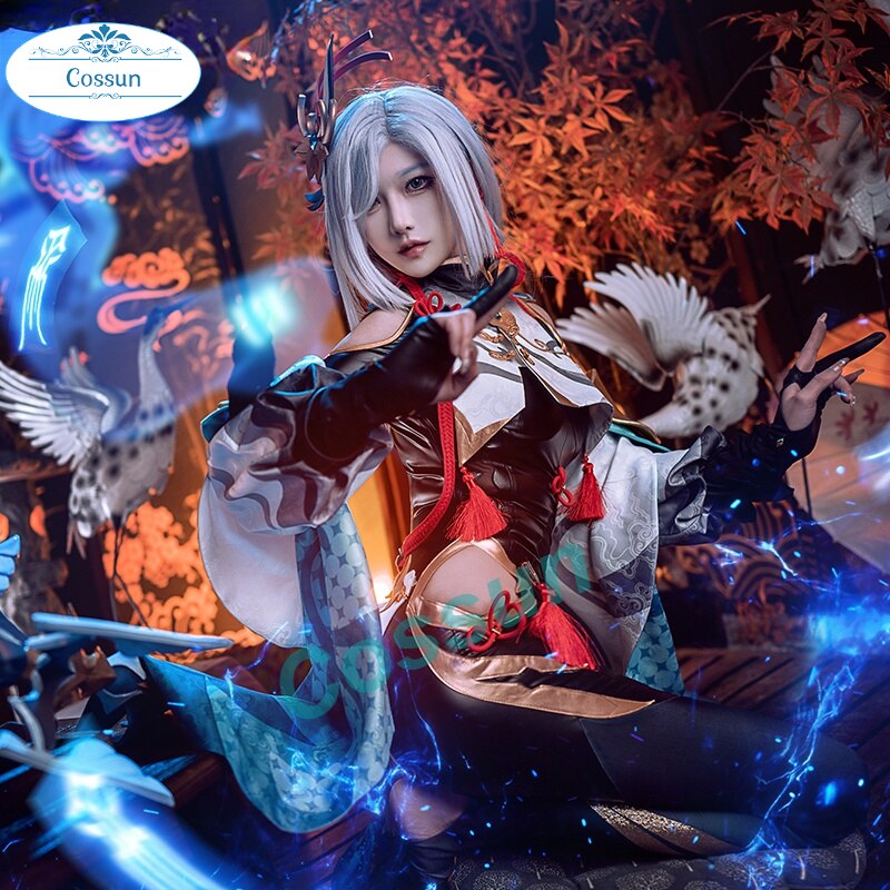 Shenhe ڽ ǻ  Genshin Impact Cosplay Liyue Cryo Shen ״  ĳ  ҷ ǻ